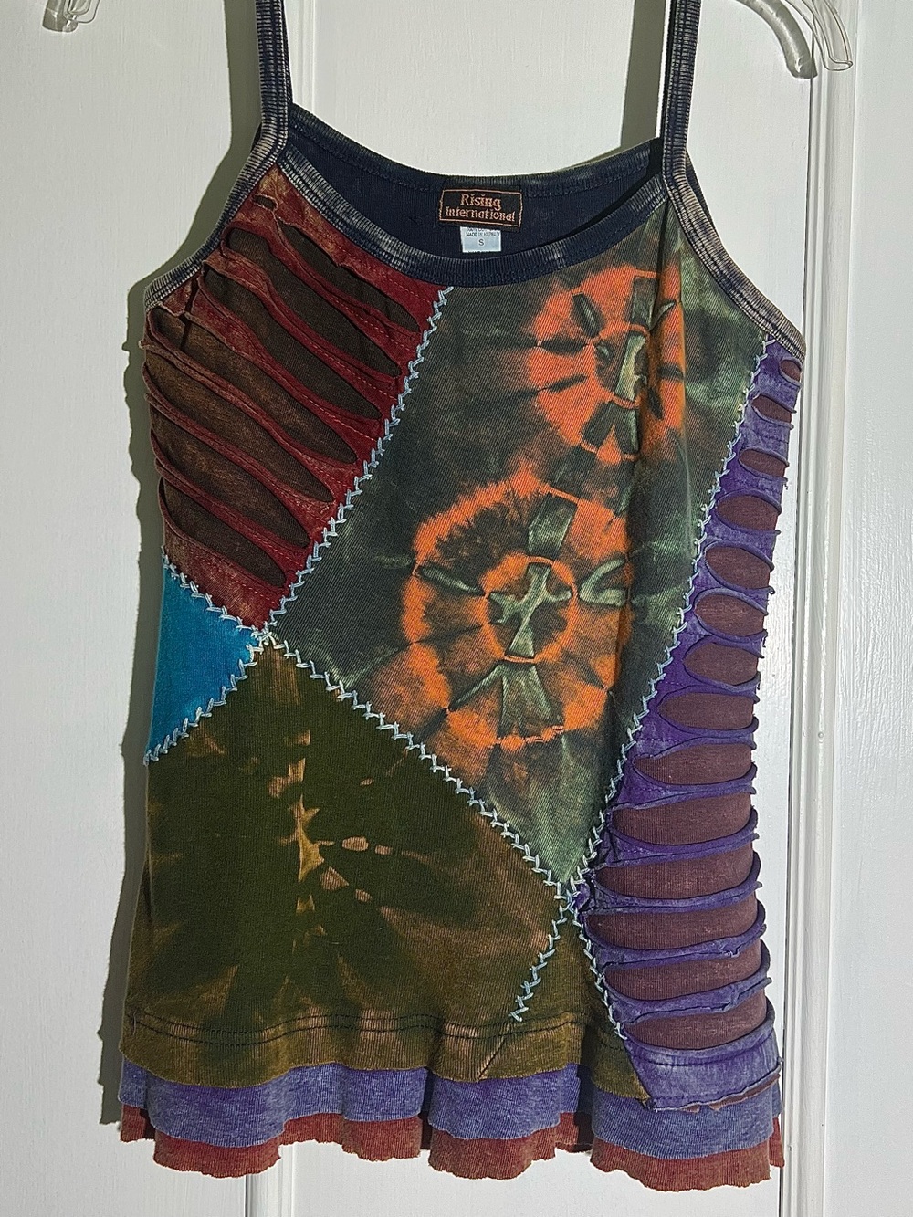 Rising International Tie-Dye Hand Stitched Tank Top